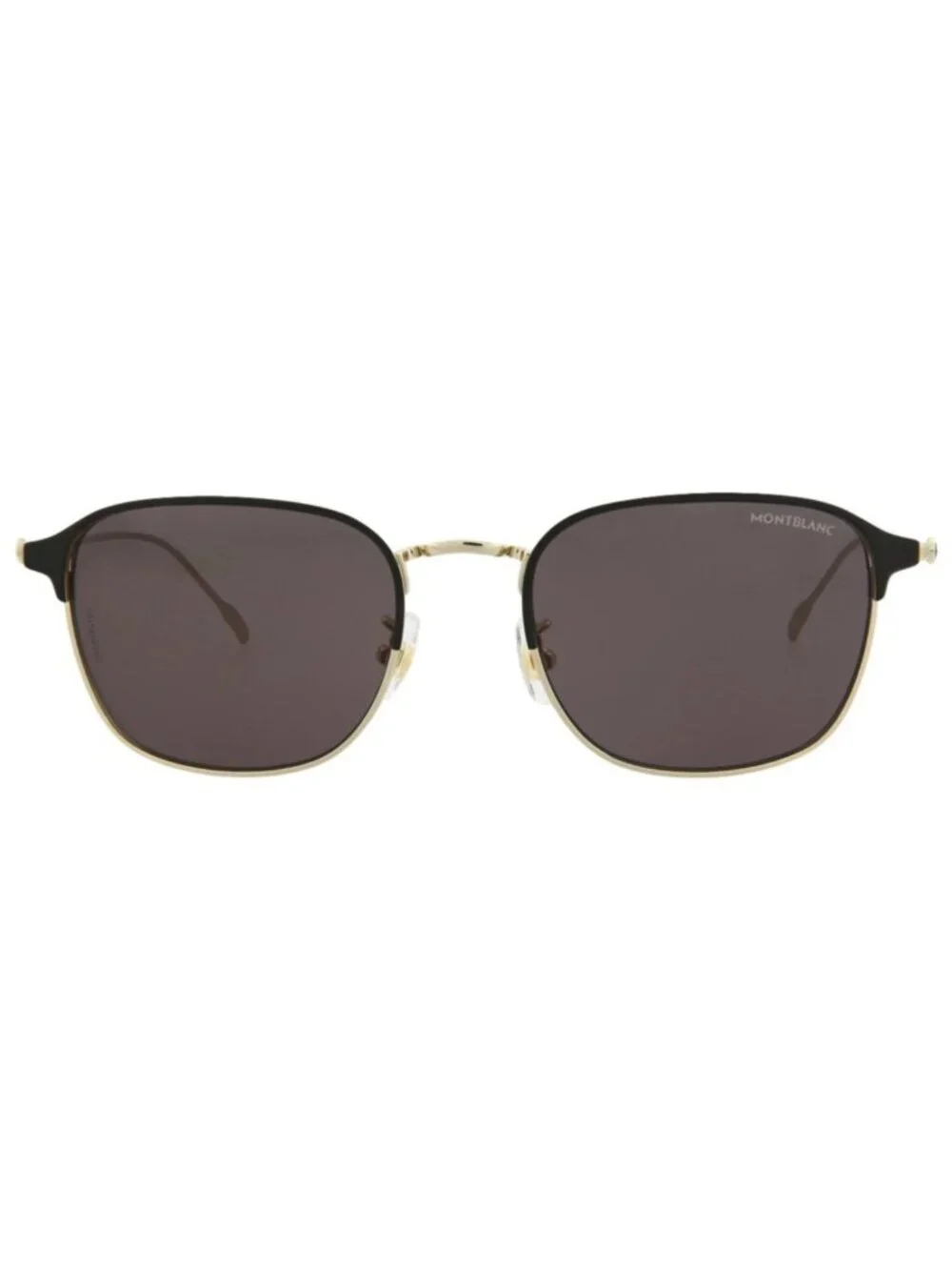 New Montblanc Women's Sunglasses Square Rectangle Metal Frame Mens Gold Gold